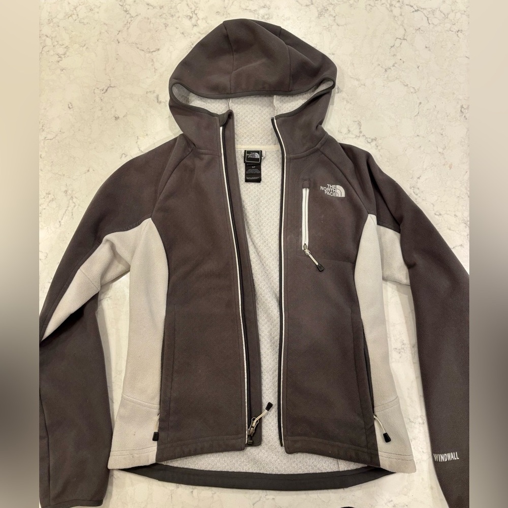The North Face Jacket Womens Small Gray Apex Barrier Soft Shell Windwall Fleece